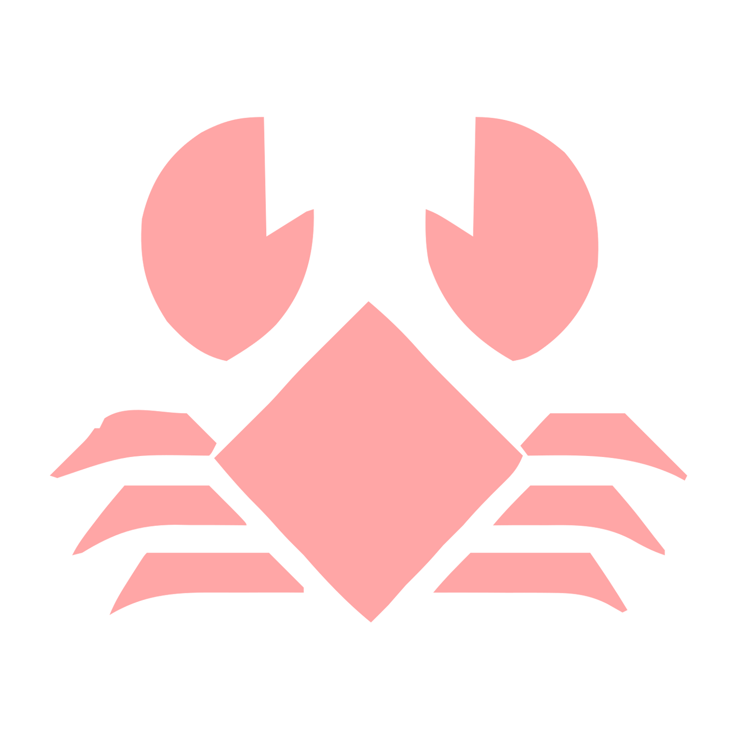 Geometric Crab Logo #ffa6a6