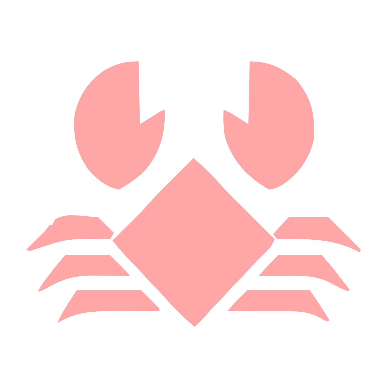 Geometric Crab Logo #ffa6a6