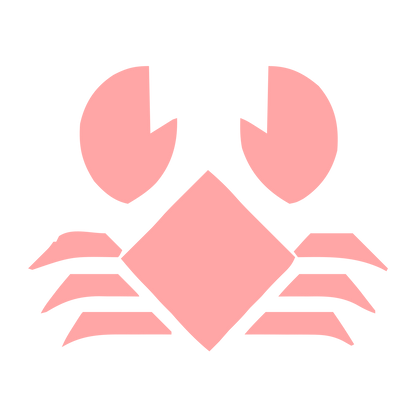 Geometric Crab Logo #ffa6a6