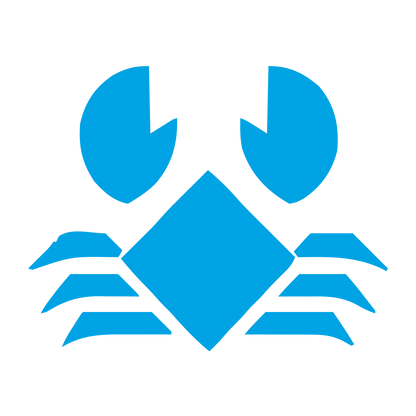 Geometric Crab Logo #00a3e4