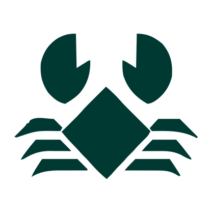 Geometric Crab Logo #003932