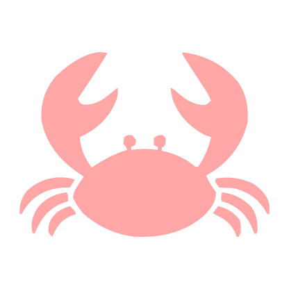 Flat Crab Logo #ffa6a6