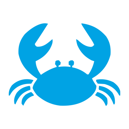 Flat Crab Logo #00a3e4
