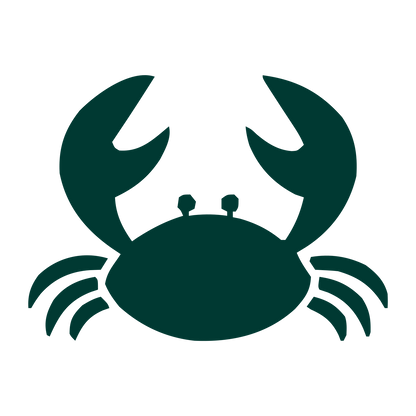 Flat Crab Logo #003932