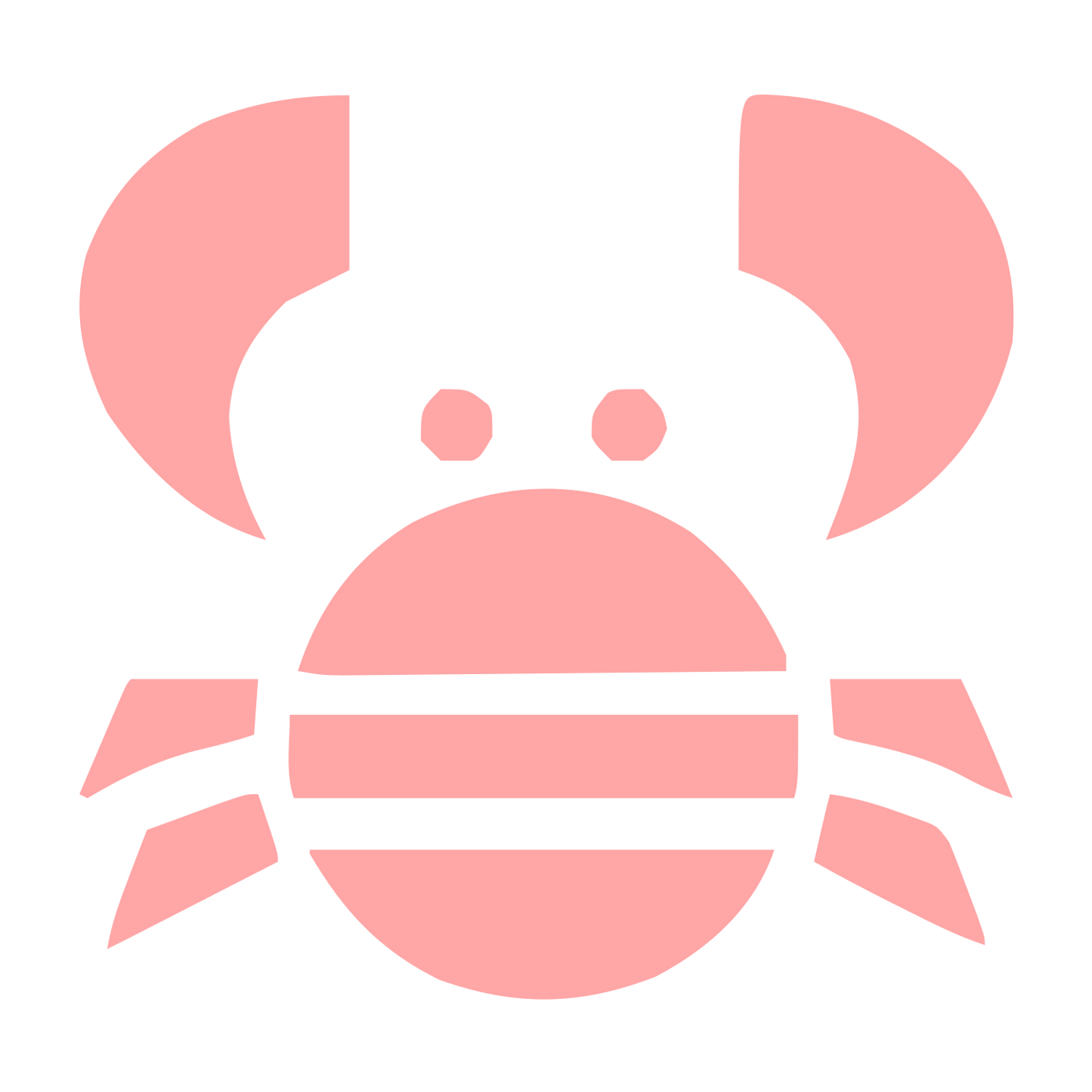 Bold Crab Logo #ffa6a6