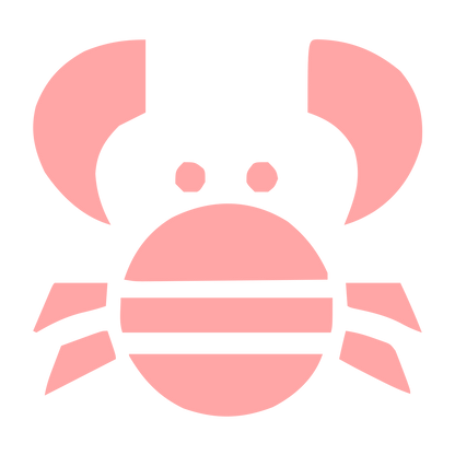 Bold Crab Logo #ffa6a6