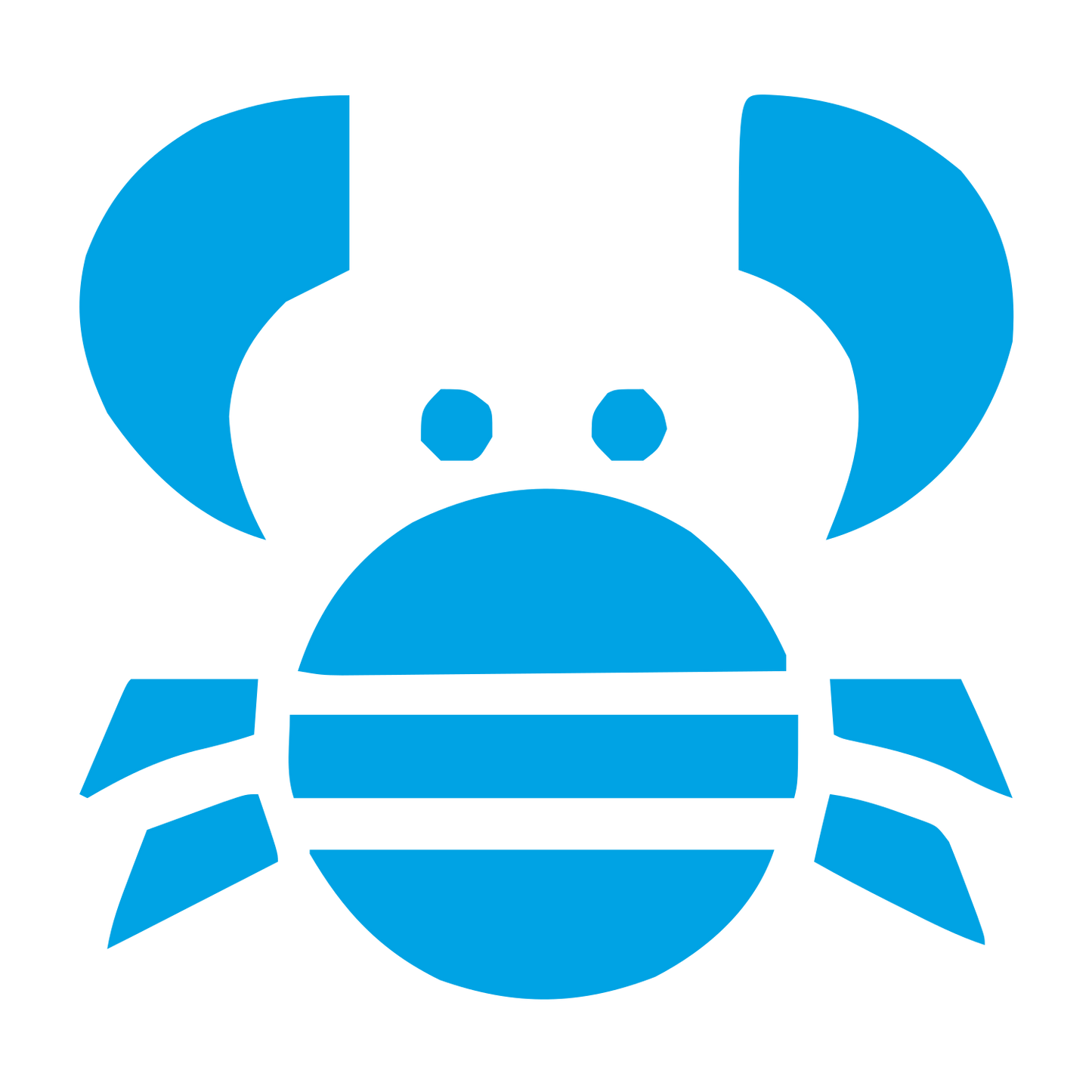 Bold Crab Logo #00a3e4