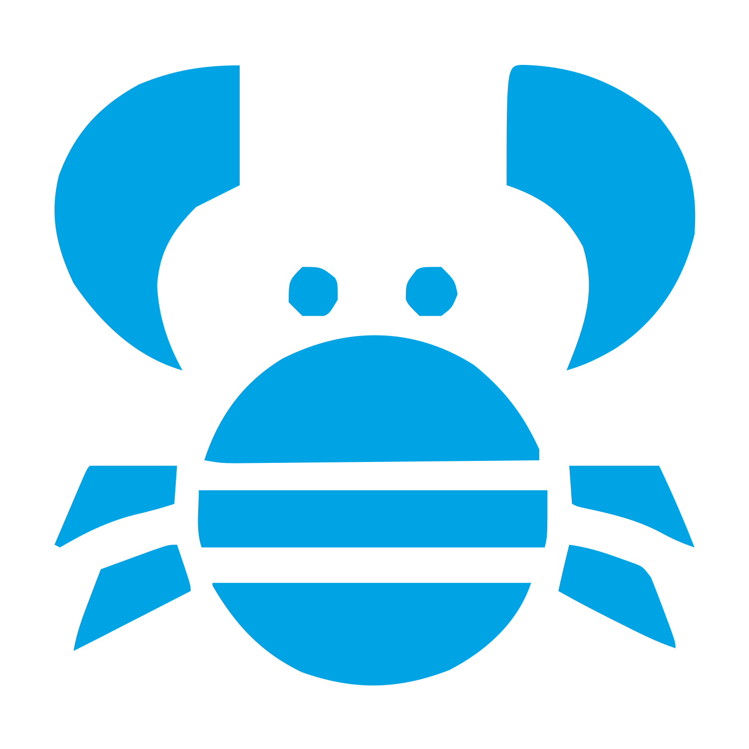 Bold Crab Logo #00a3e4