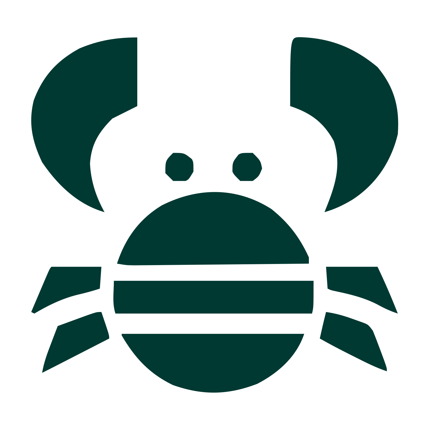 Bold Crab Logo #003932