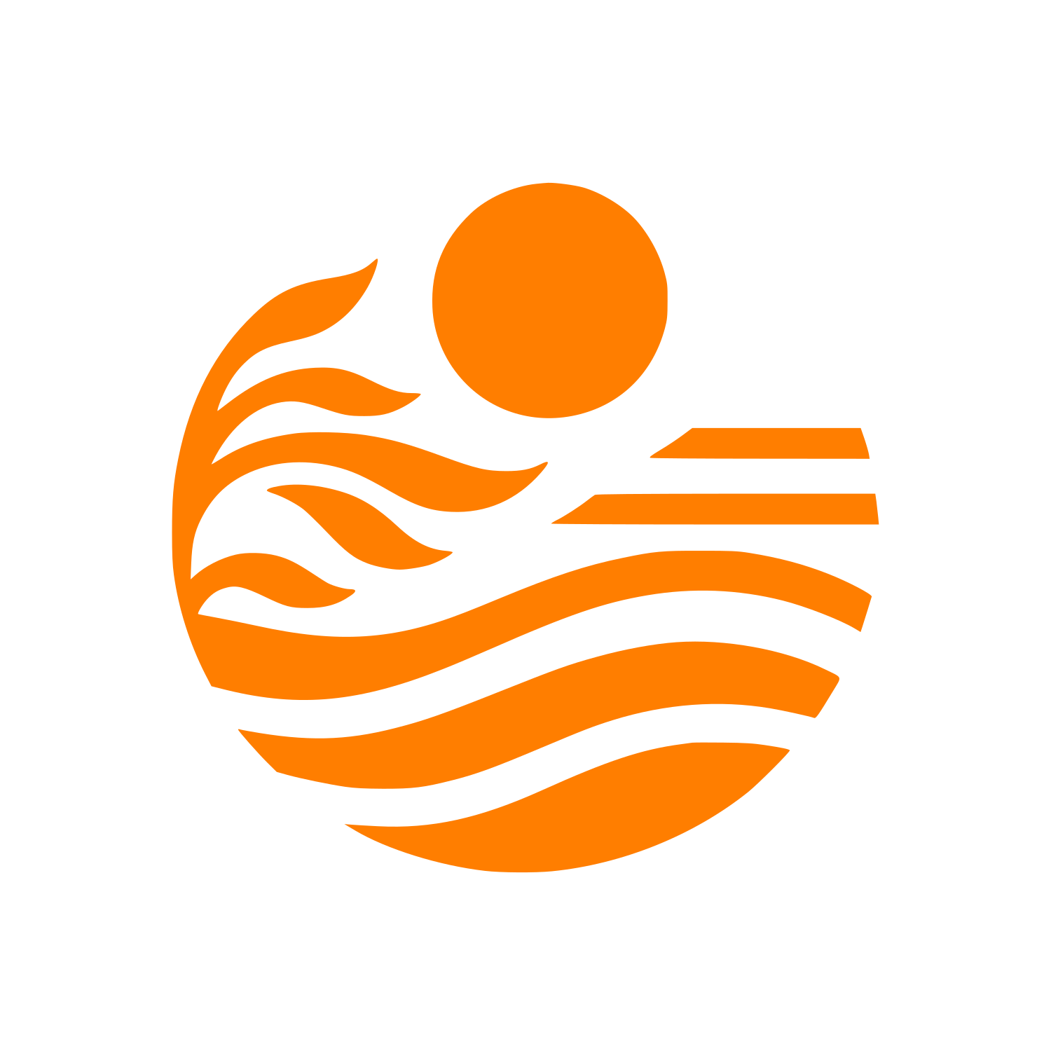 Plants with Sun Logo #FF7E00