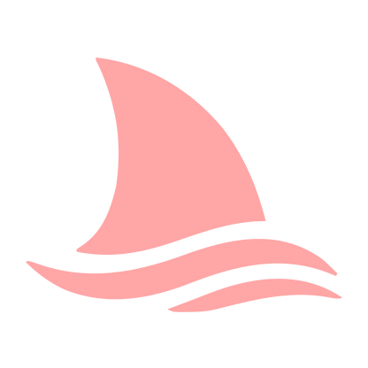 Shark Fin Wave Logo #ffa6a6