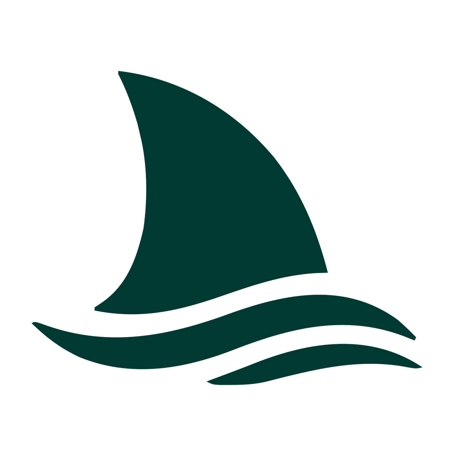 Shark Fin Wave Logo #003932