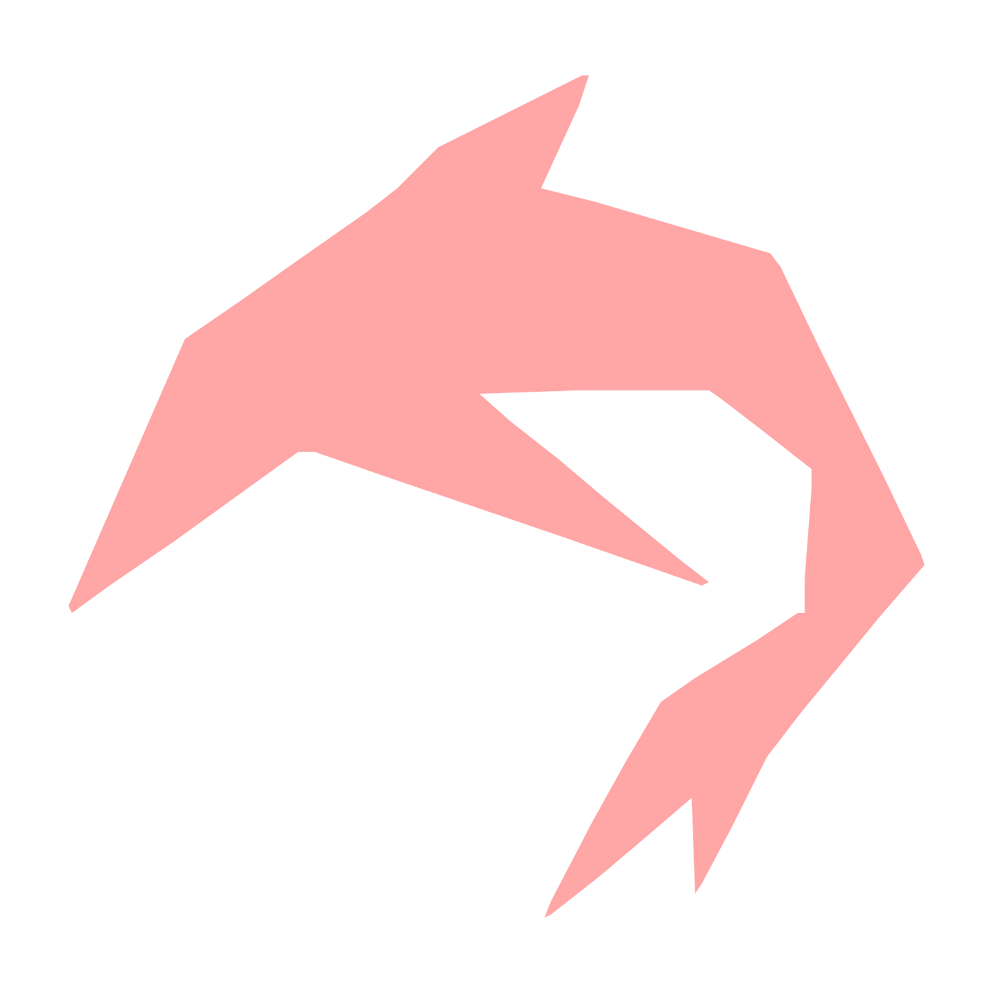 Angular Dolphin Logo #ffa6a6