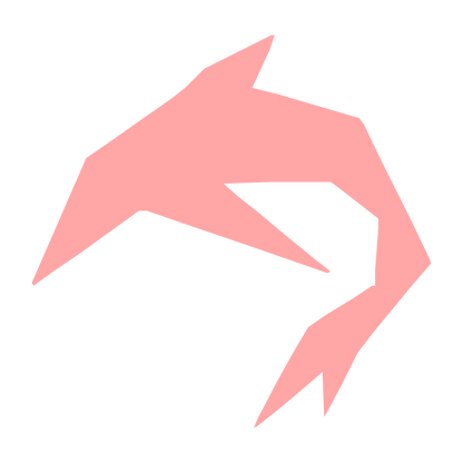 Angular Dolphin Logo #ffa6a6