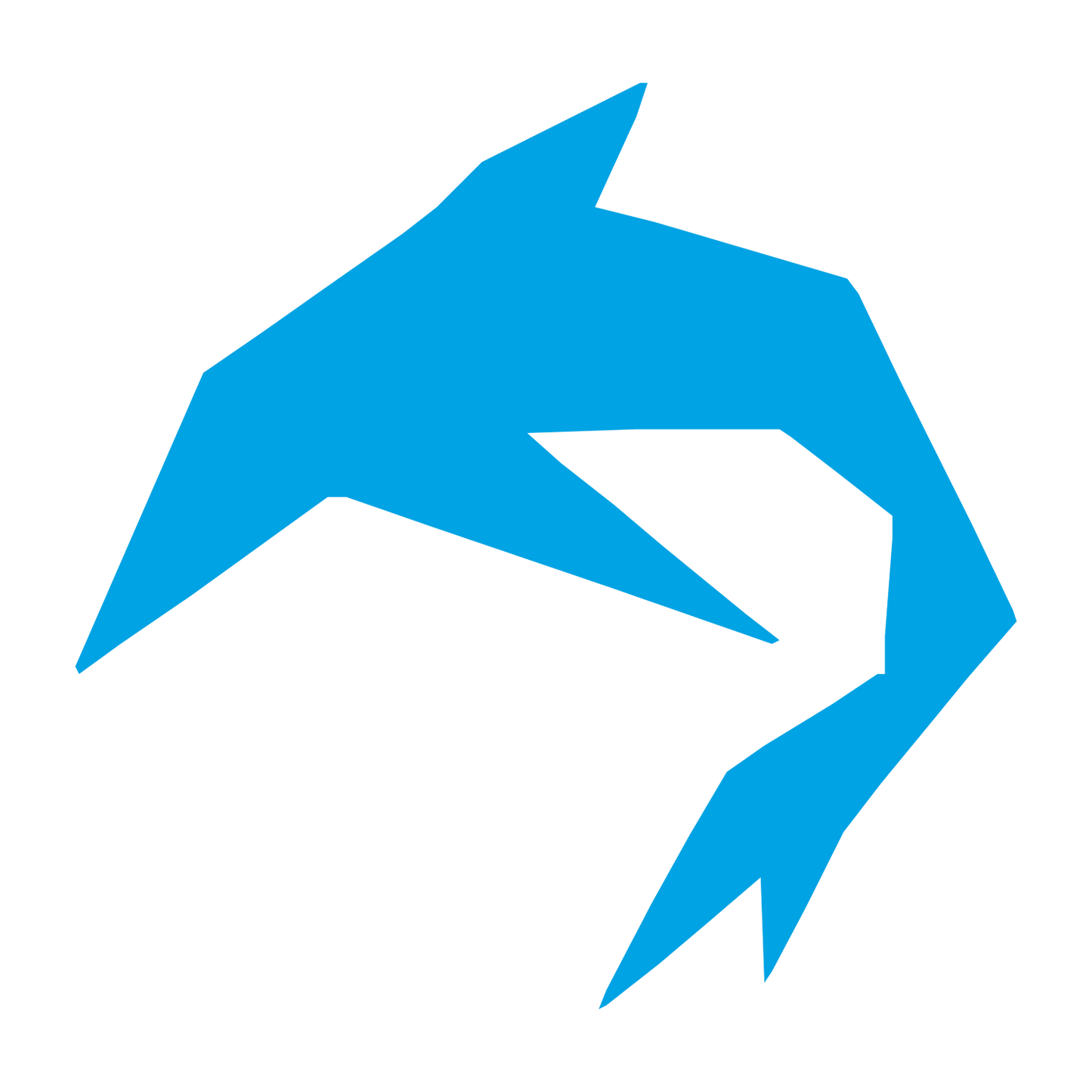 Angular Dolphin Logo #00a3e4