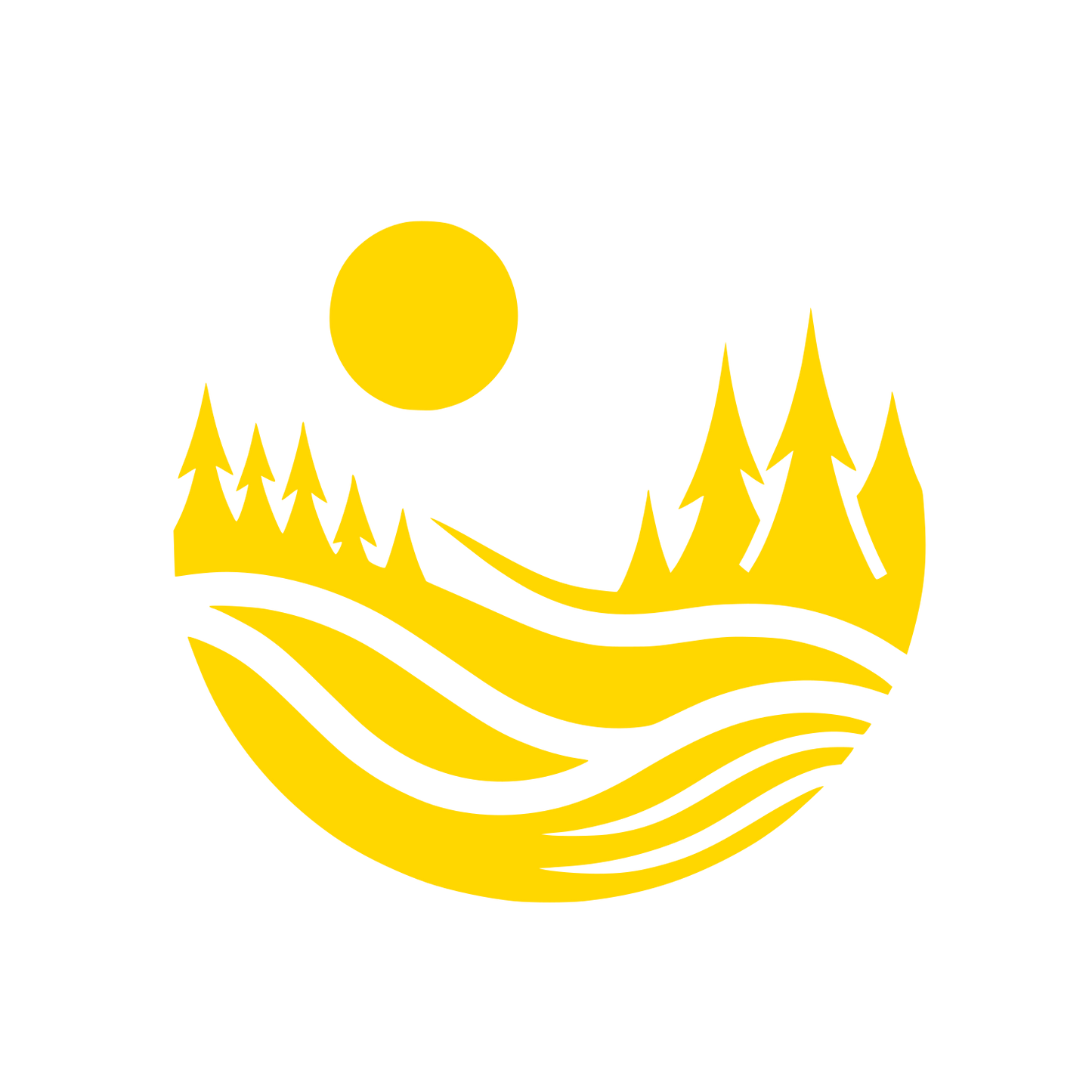 Nature Landscape Logo #FFD700