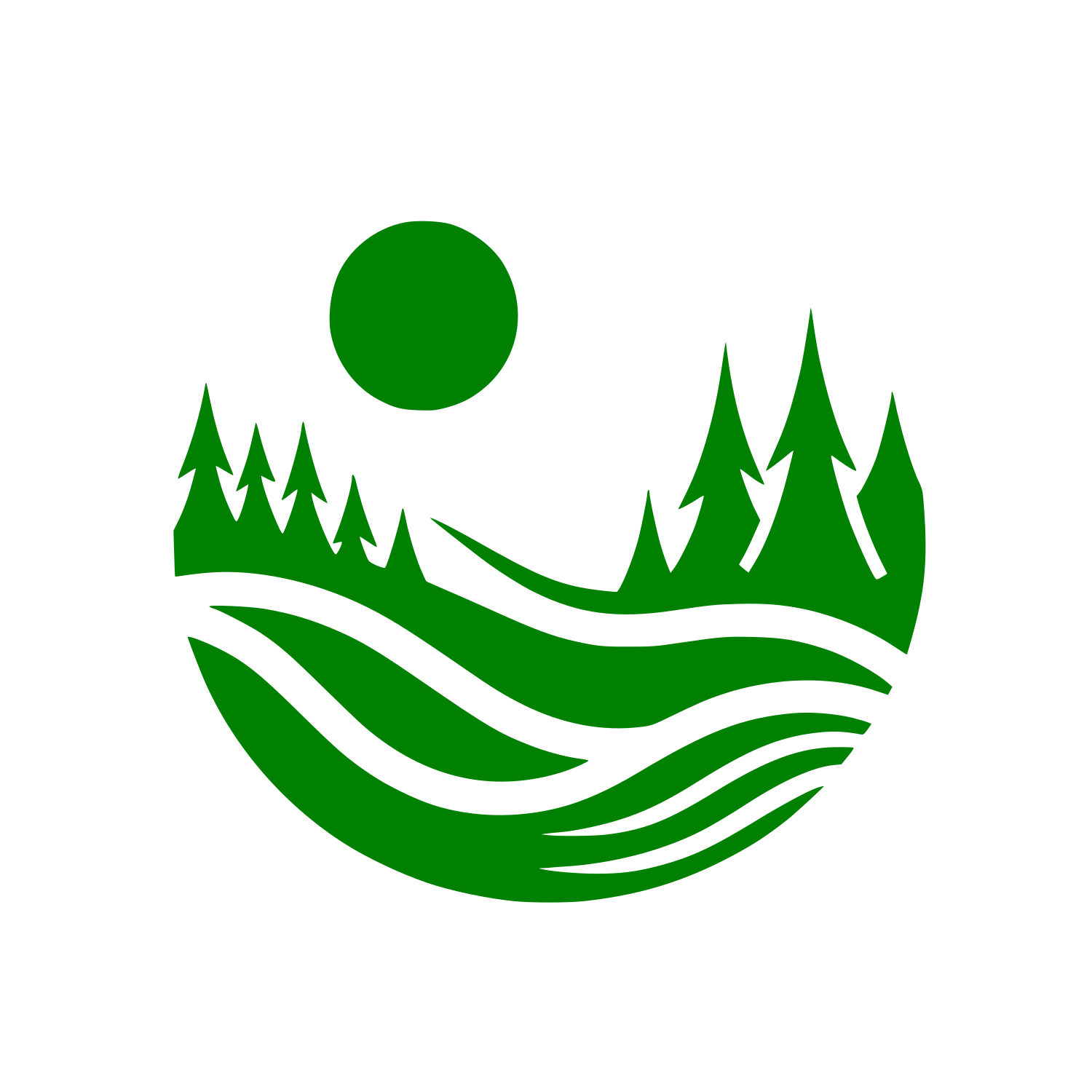 Nature Landscape Logo #008000