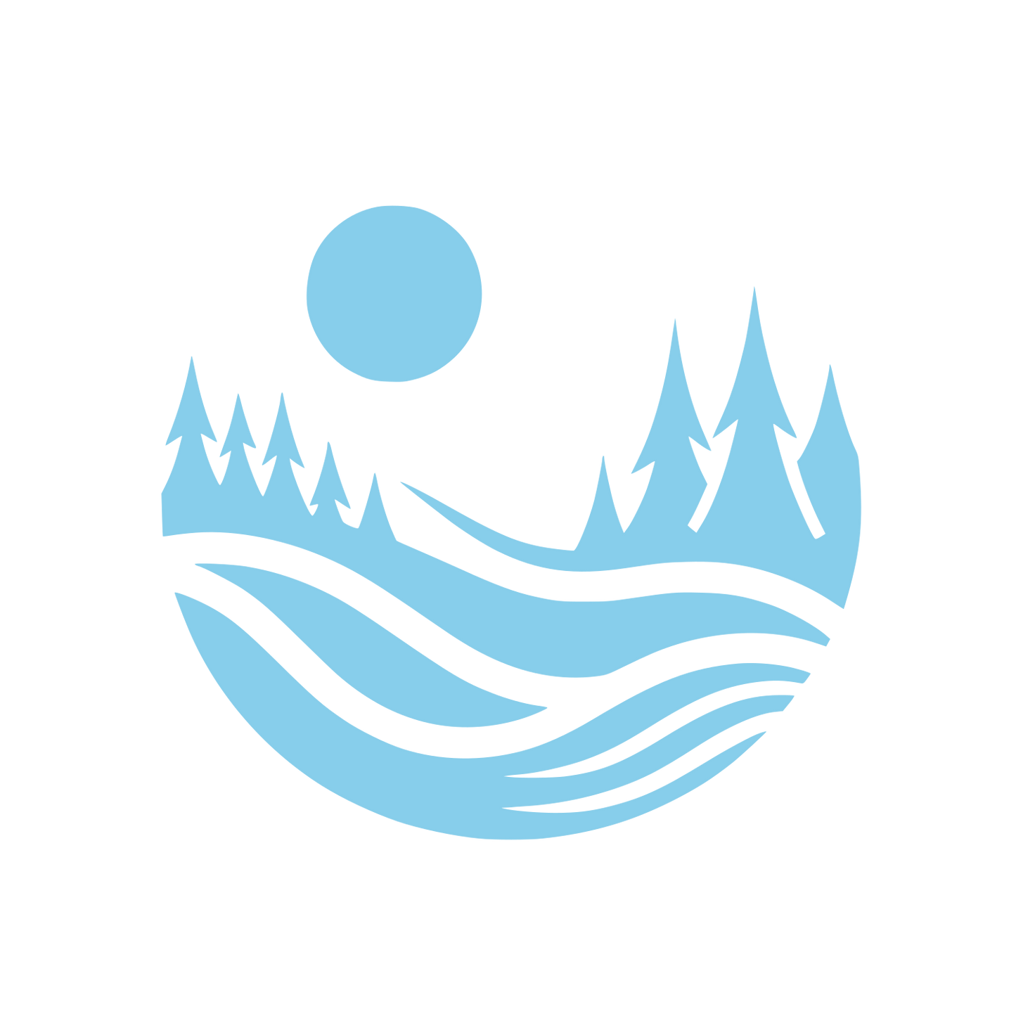 Nature Landscape Logo #87CEEB