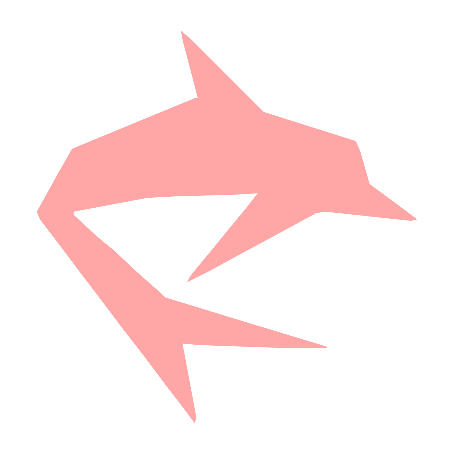 Geometric Dolphin Logo #ffa6a6
