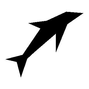 Leaping Dolphin Silhouette Logo