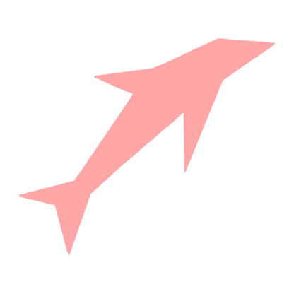Leaping Dolphin Silhouette Logo #ffa6a6