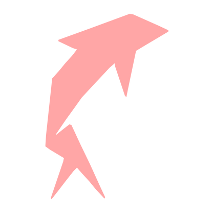 Geometric Dolphin Logo #ffa6a6