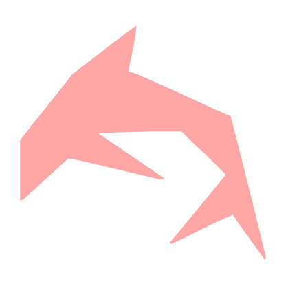 Angular Dolphin Logo #ffa6a6