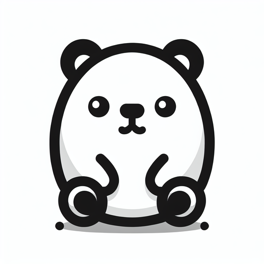 Minimalist Panda Face Logo