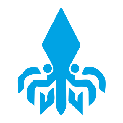 Bold Geometric Squid Logo #00a3e4