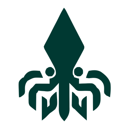 Bold Geometric Squid Logo #003932