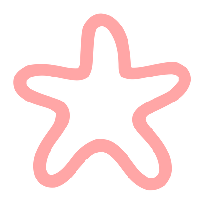 Monoline Starfish Logo #ffa6a6
