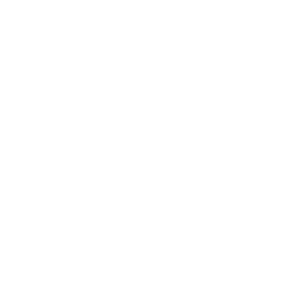 Monoline Starfish Logo #ffffff
