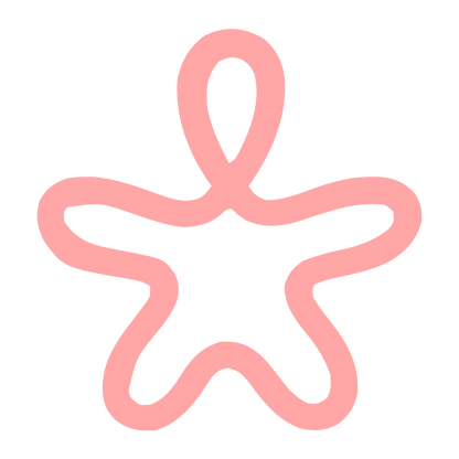 Monoline Starfish Logo #ffa6a6