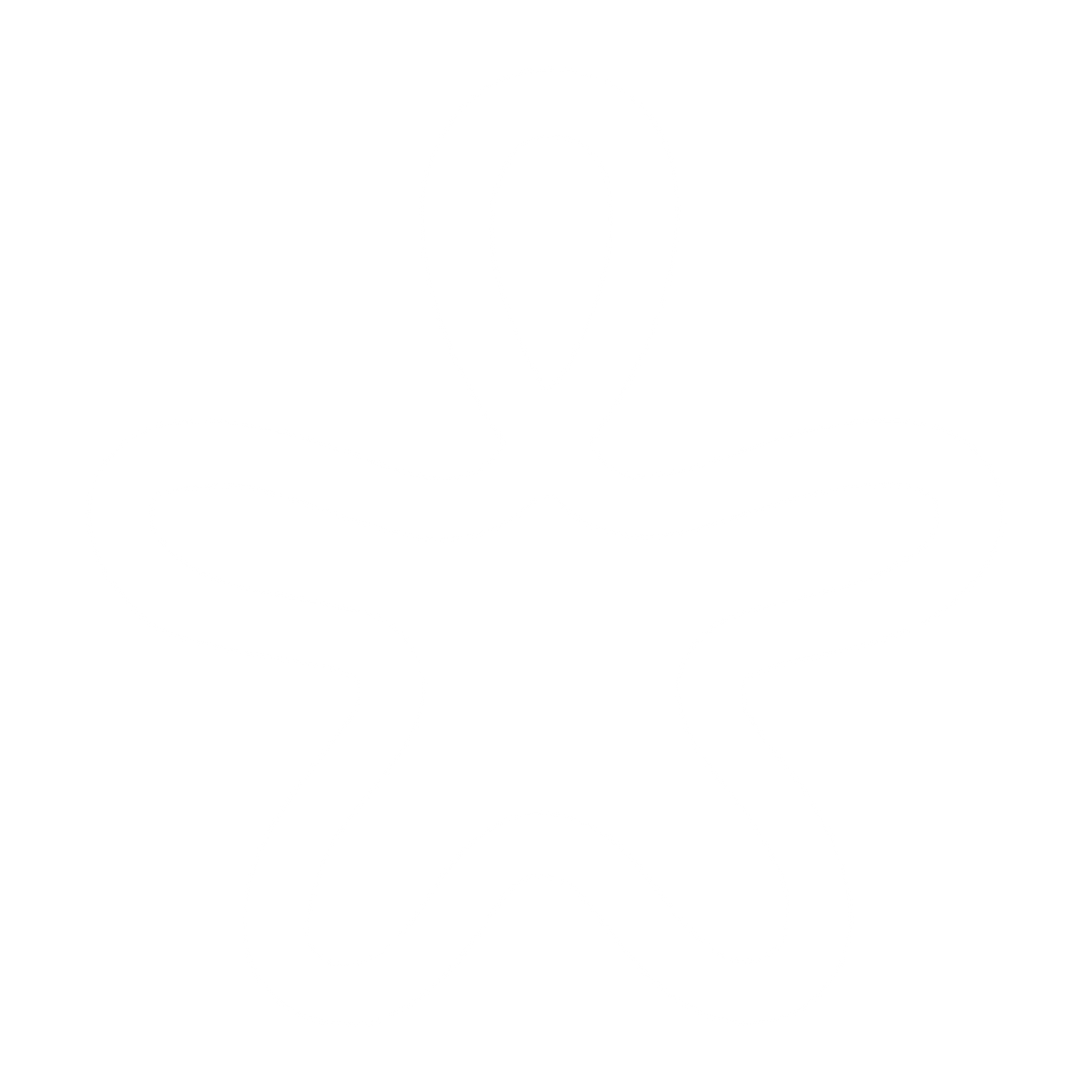 Monoline Starfish Logo #ffffff