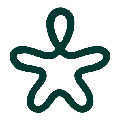 Monoline Starfish Logo #003932