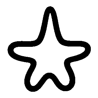 Monoline Starfish Outline Logo