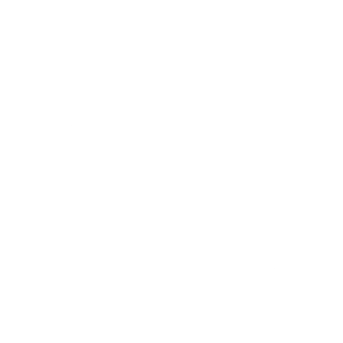Monoline Starfish Logo #ffffff
