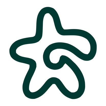 Monoline Starfish Logo #003932