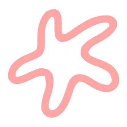 Monoline Starfish Logo #ffa6a6