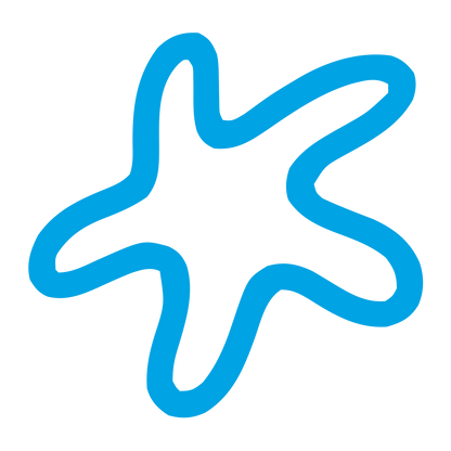 Monoline Starfish Logo #00a3e4
