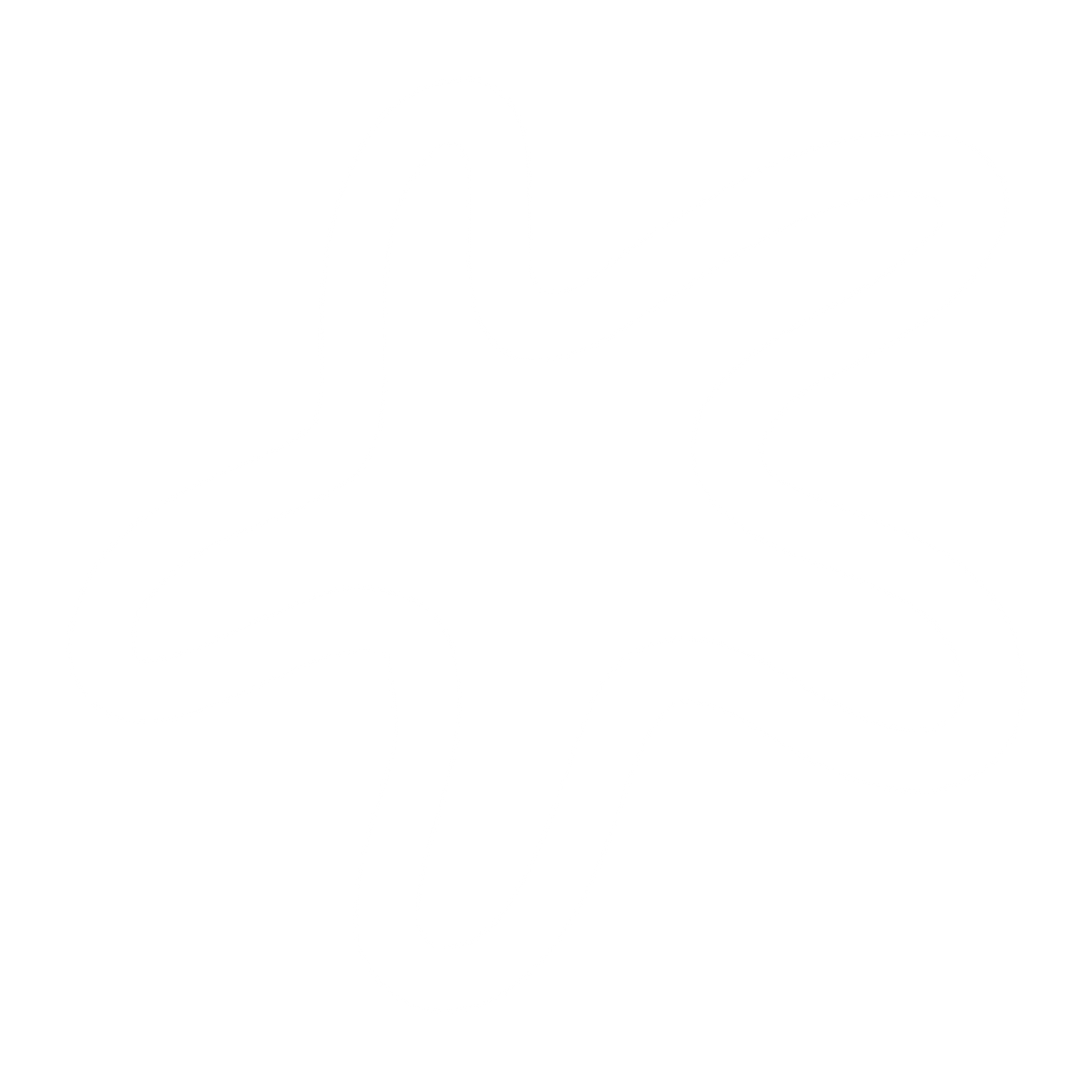 Monoline Starfish Logo #ffffff