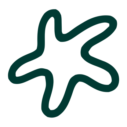 Monoline Starfish Logo #003932