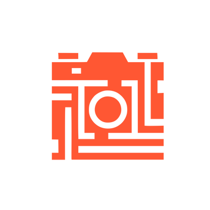 Geometric Camera Logo #FF5733