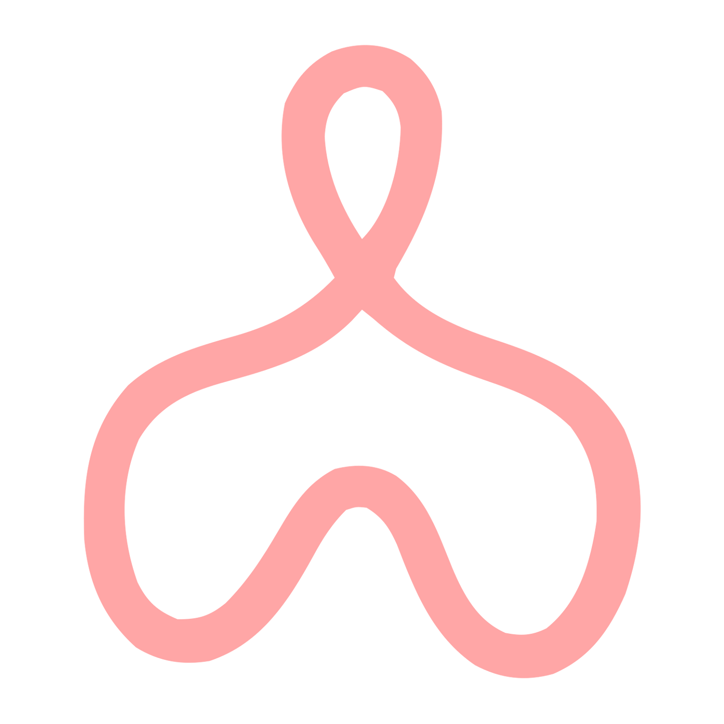 Monoline Knot Figure Logo #ffa6a6
