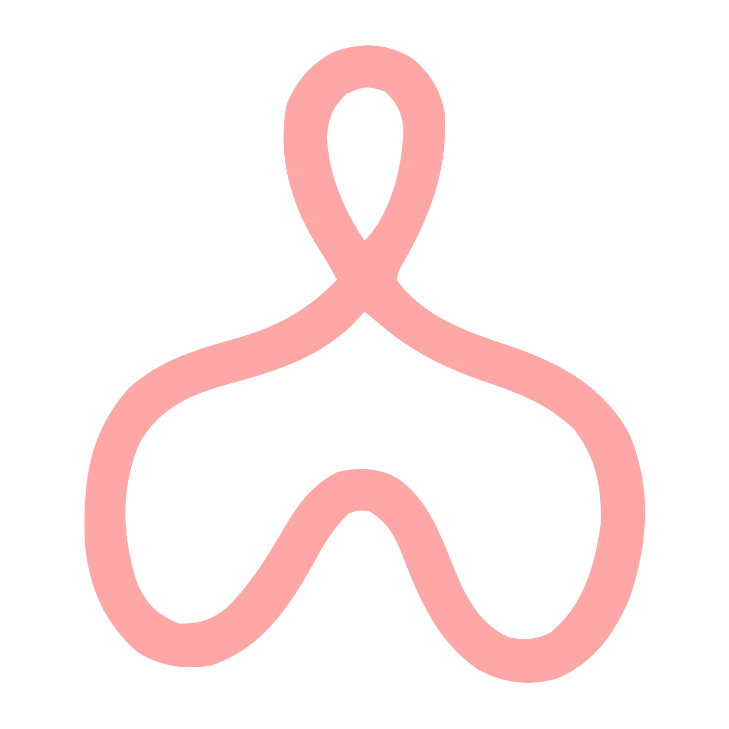 Monoline Knot Figure Logo #ffa6a6