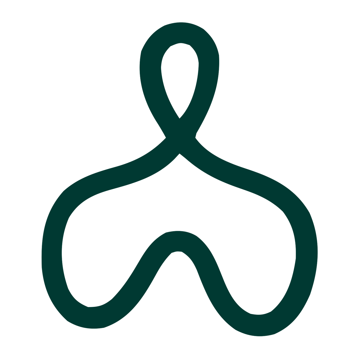 Monoline Knot Figure Logo #003932