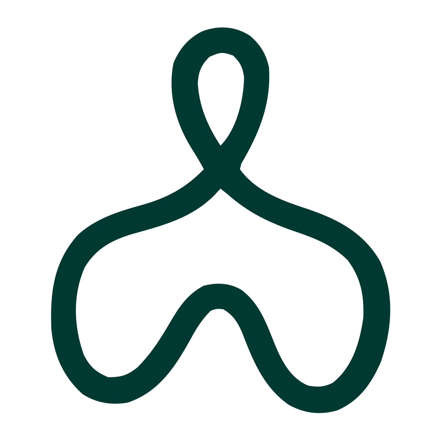Monoline Knot Figure Logo #003932