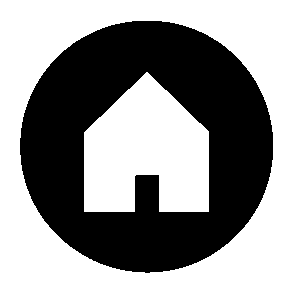 House Circle Negative Space Logo