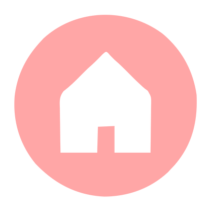 House Circle Negative Space Logo #ffa6a6