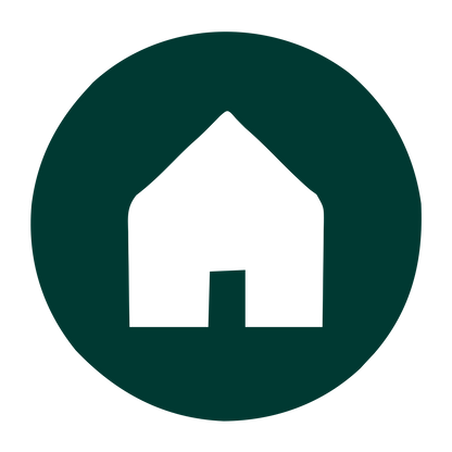 House Circle Negative Space Logo #003932